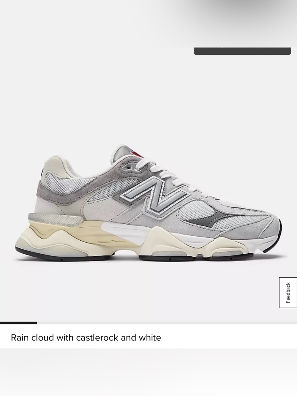 New Balance 9060 Sneaker in Gray, White and Cream